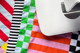 A top down look at the free quilt pattern Checks Mix by Jaclyn Salem.