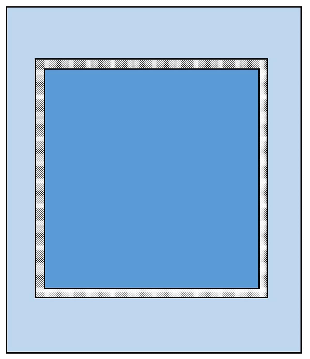 Rectangle with smaller rectangles showing varying sizes.