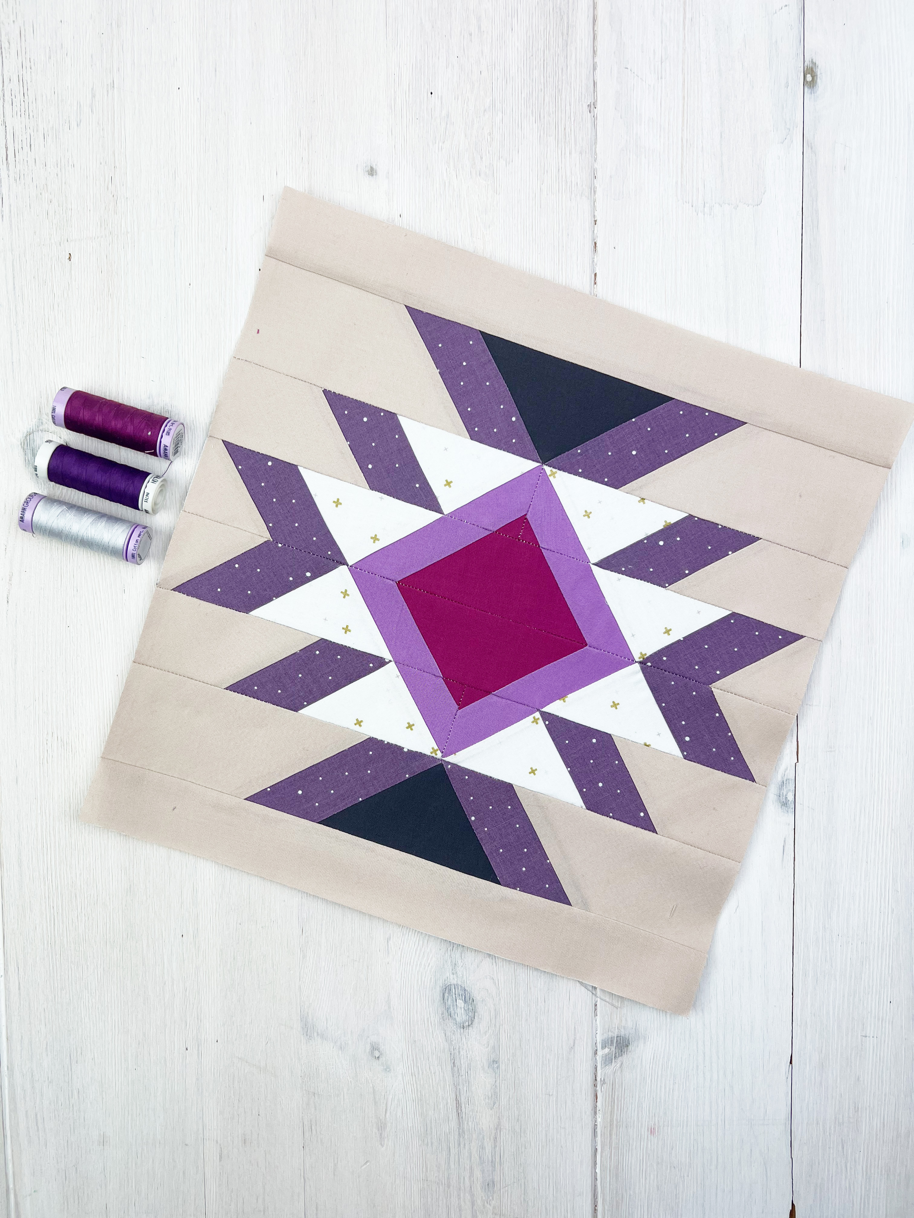 Aztec quilt block pattern by Joe June and Mae