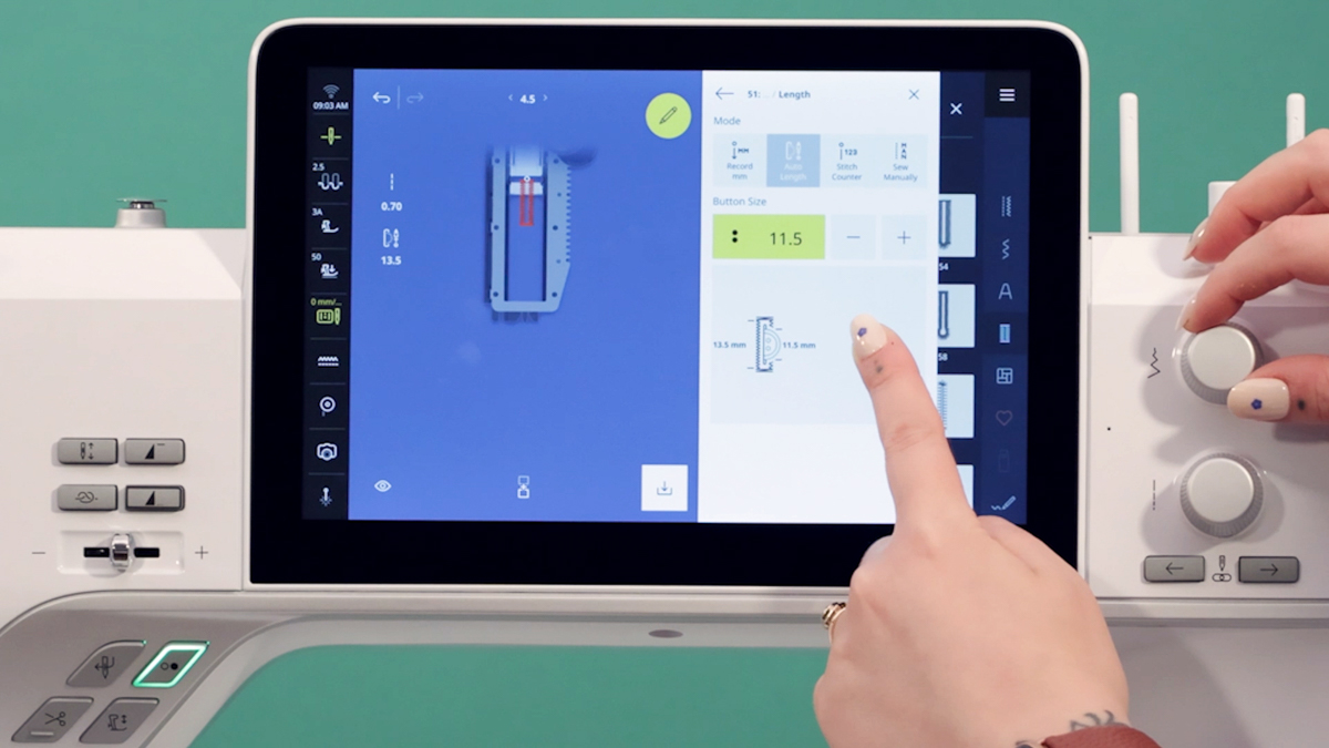 Display screen on the B 990