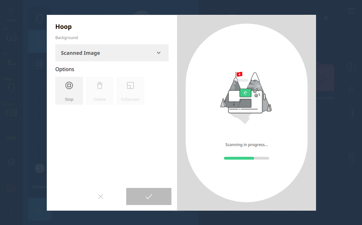 Display screen on the B 990
