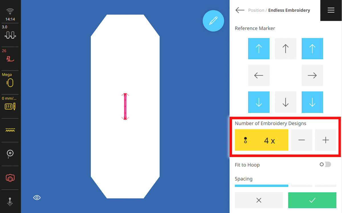 Display screen on the B 990