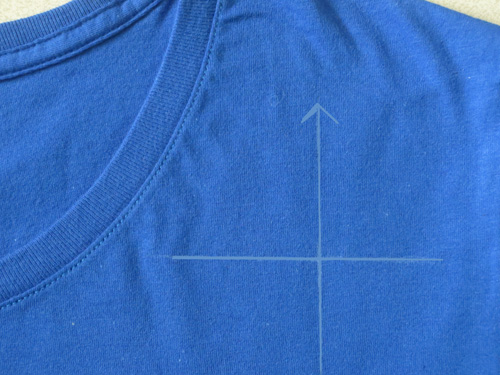marking placement lines for machine embroidery