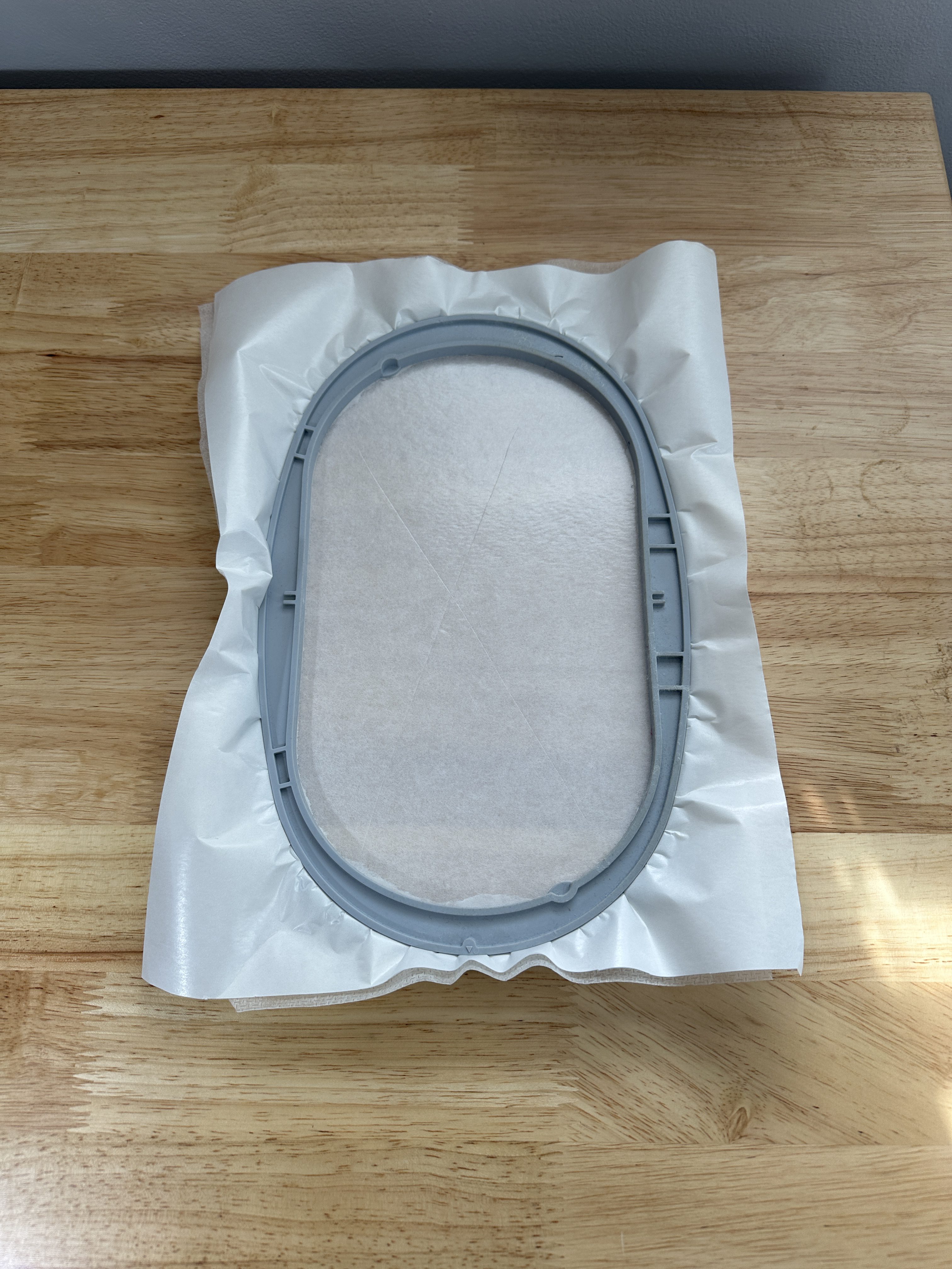 Hooping stabilstick cutaway