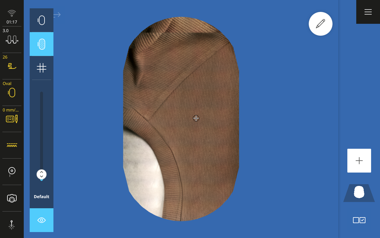 Scan of sweatshirt on B990 with Placement Scanner