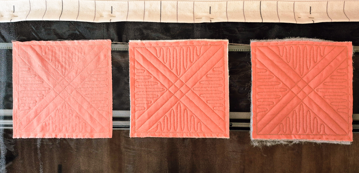 Three swatches of Twill Canvas