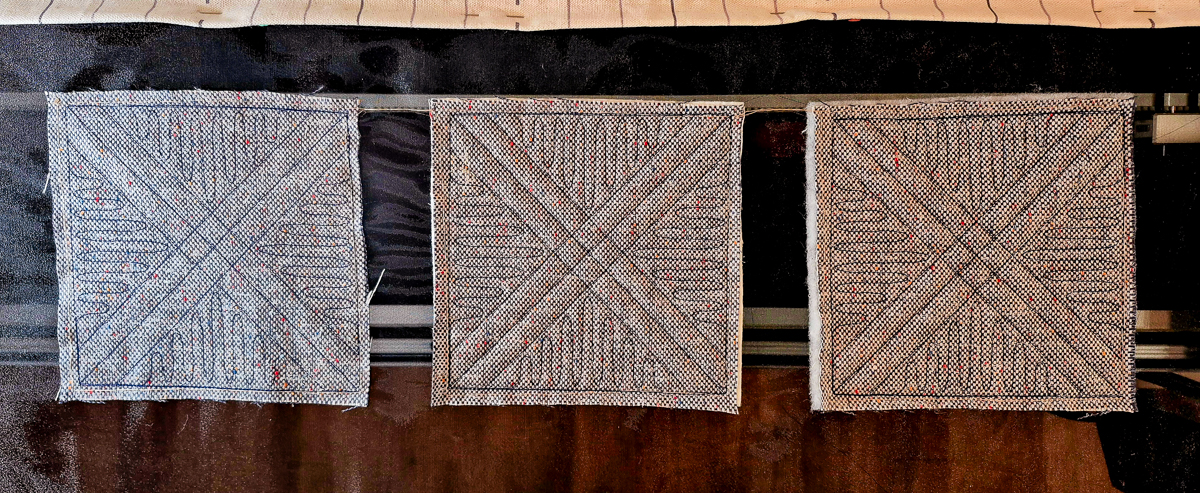 Three swatches of Wool Tweed