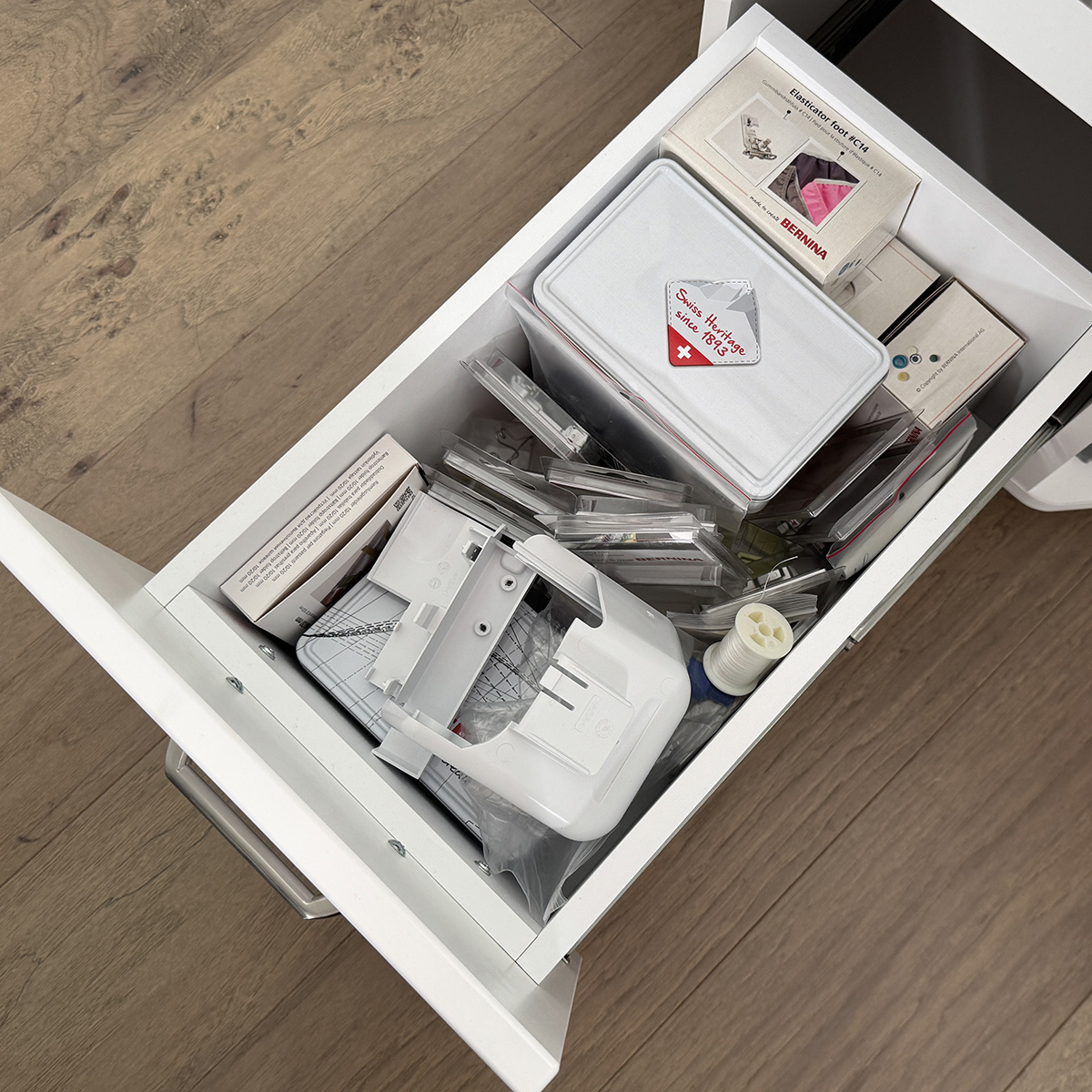 The bottom drawer is all serger supplies for my L 890!