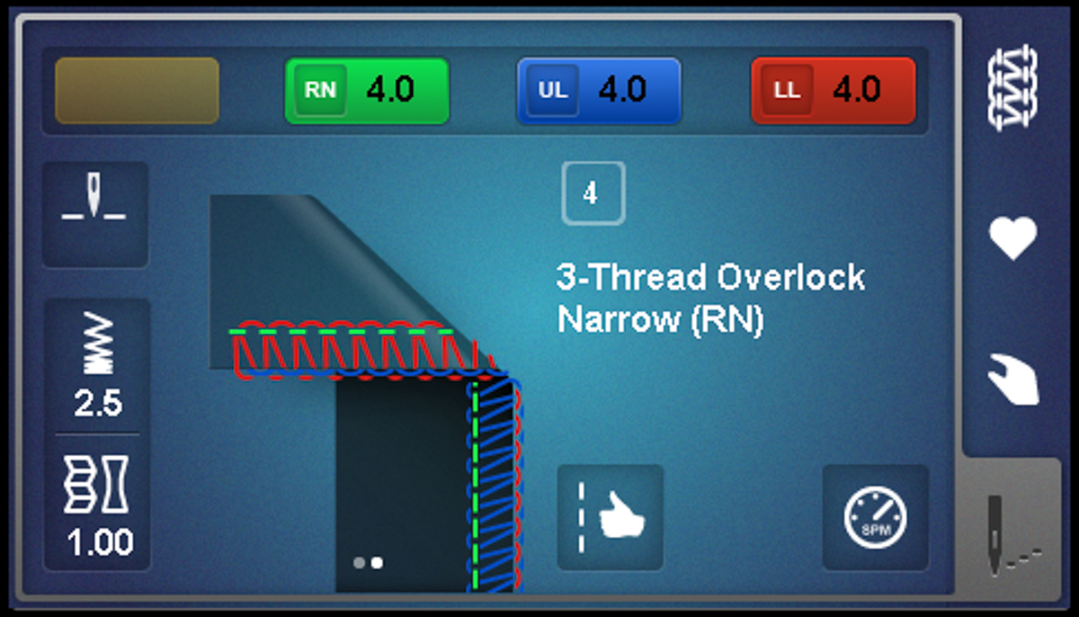3-thread Overlock Stitch Narrow (RN) #4