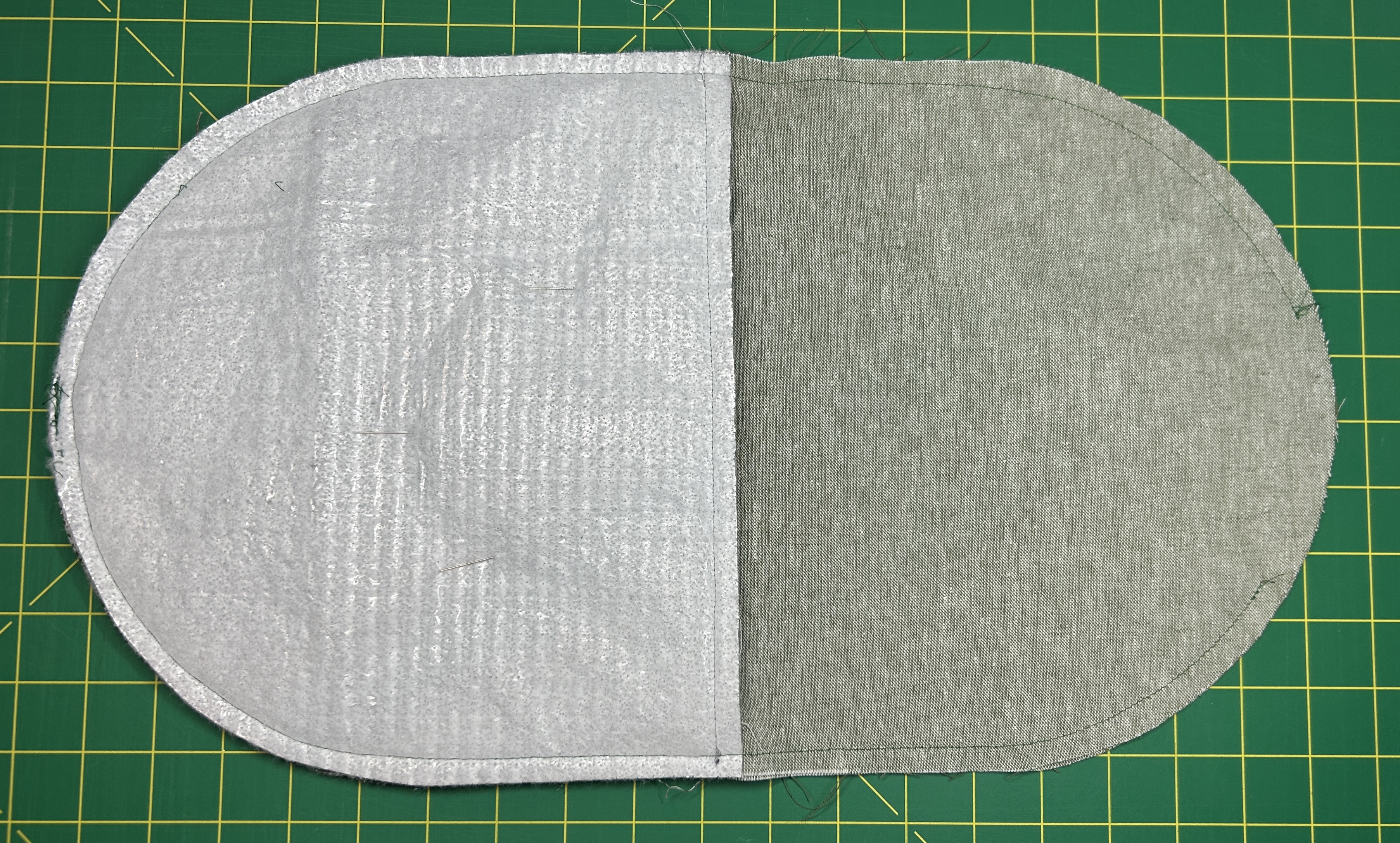 seam stitched around edges