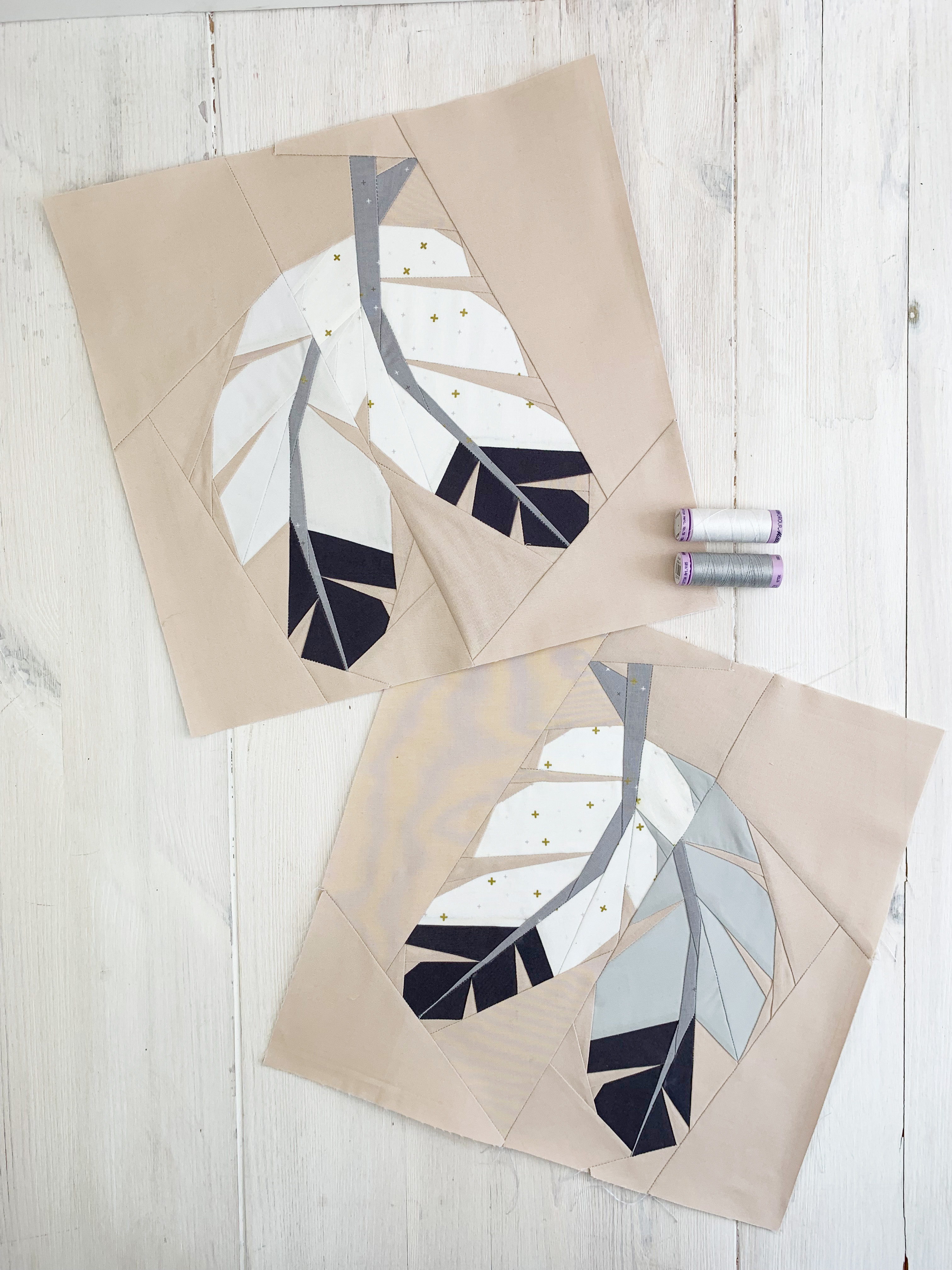 Feathers Quilt block pattern by Joe June and Mae