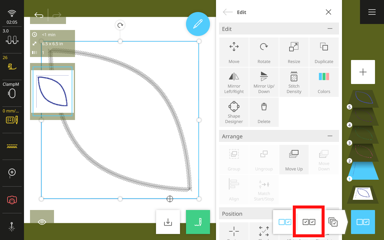 choose multiple selection on B 990